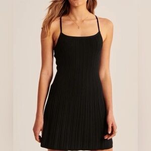 Abercrombie & Fitch Crossback Ribbed Elevated Knit Mini Dress